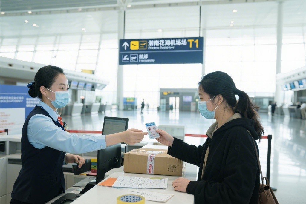 湖北花湖机场寄快件办理流程